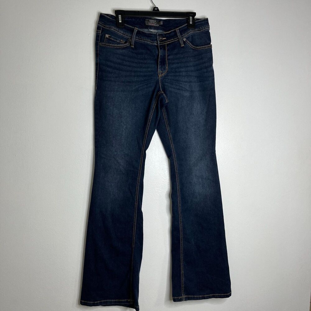 Torrid Luxe Slim Boot Jeans Womens Super Stretch Dark Wash Sz 10T Feel the Fit - Picture 1 of 9